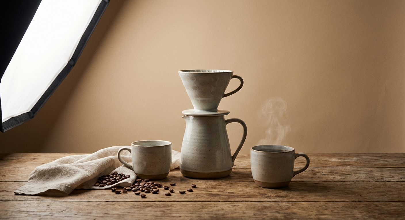 Professional product photography with soft studio lighting