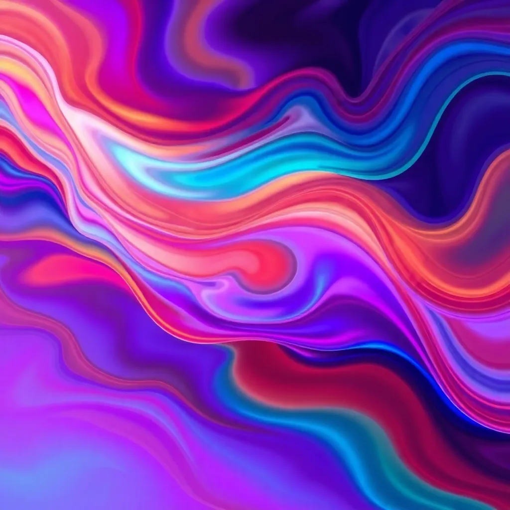 Vibrant abstract digital art with flowing colors