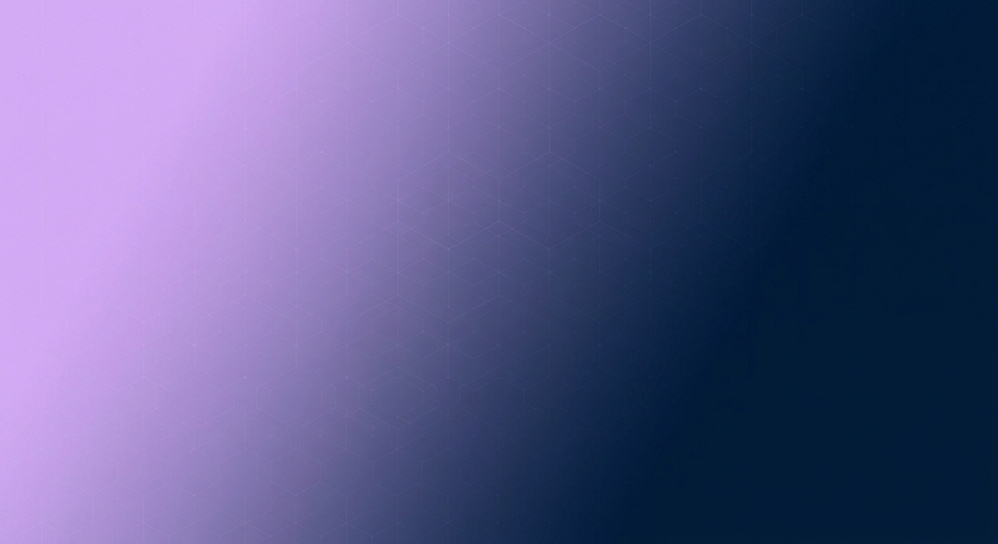 Clean professional gradient background, soft purple to dark navy transition