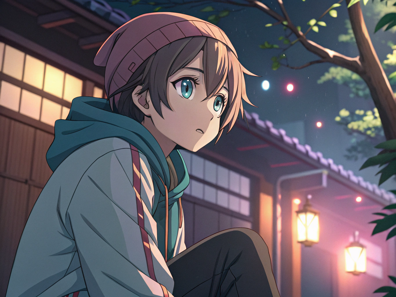 Detailed anime illustration of a {CHARACTER} with  {EYE_COLOR} eyes, wearing a {CLOTHING}, in a {SETTING}, anime style, detailed rendering, soft lighting, vibrant colors