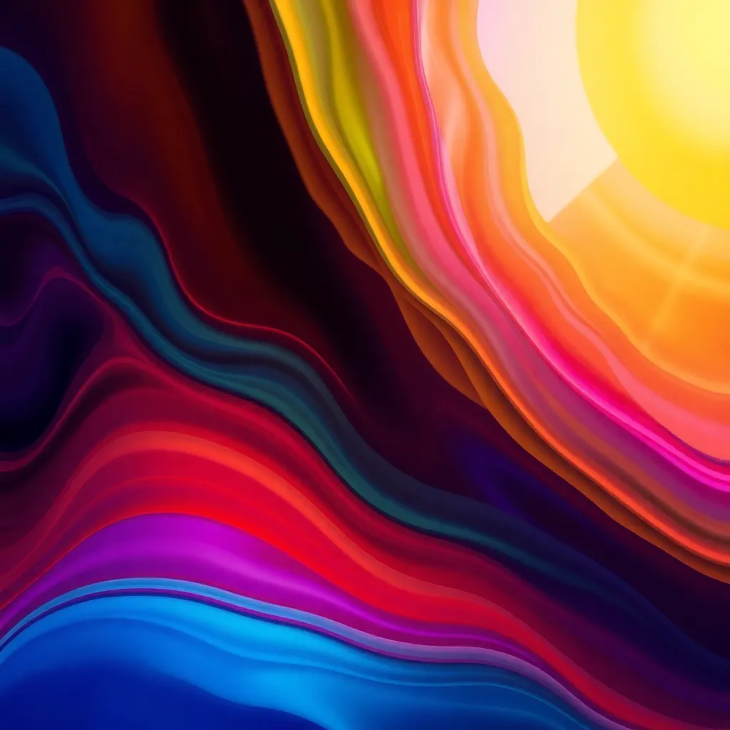Vibrant abstract digital art with flowing colors