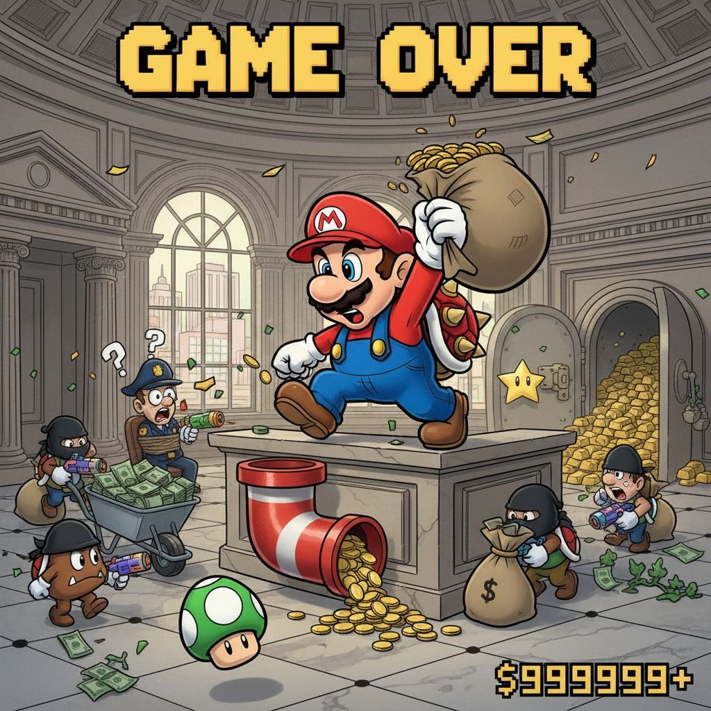 Mario Robbing a bank