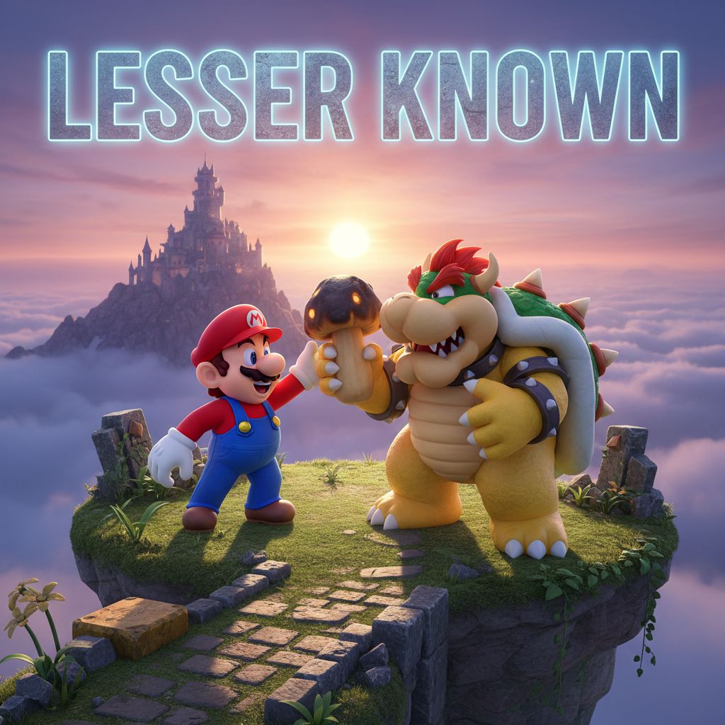 mario and bowser with the words Lesser Known in the background 
