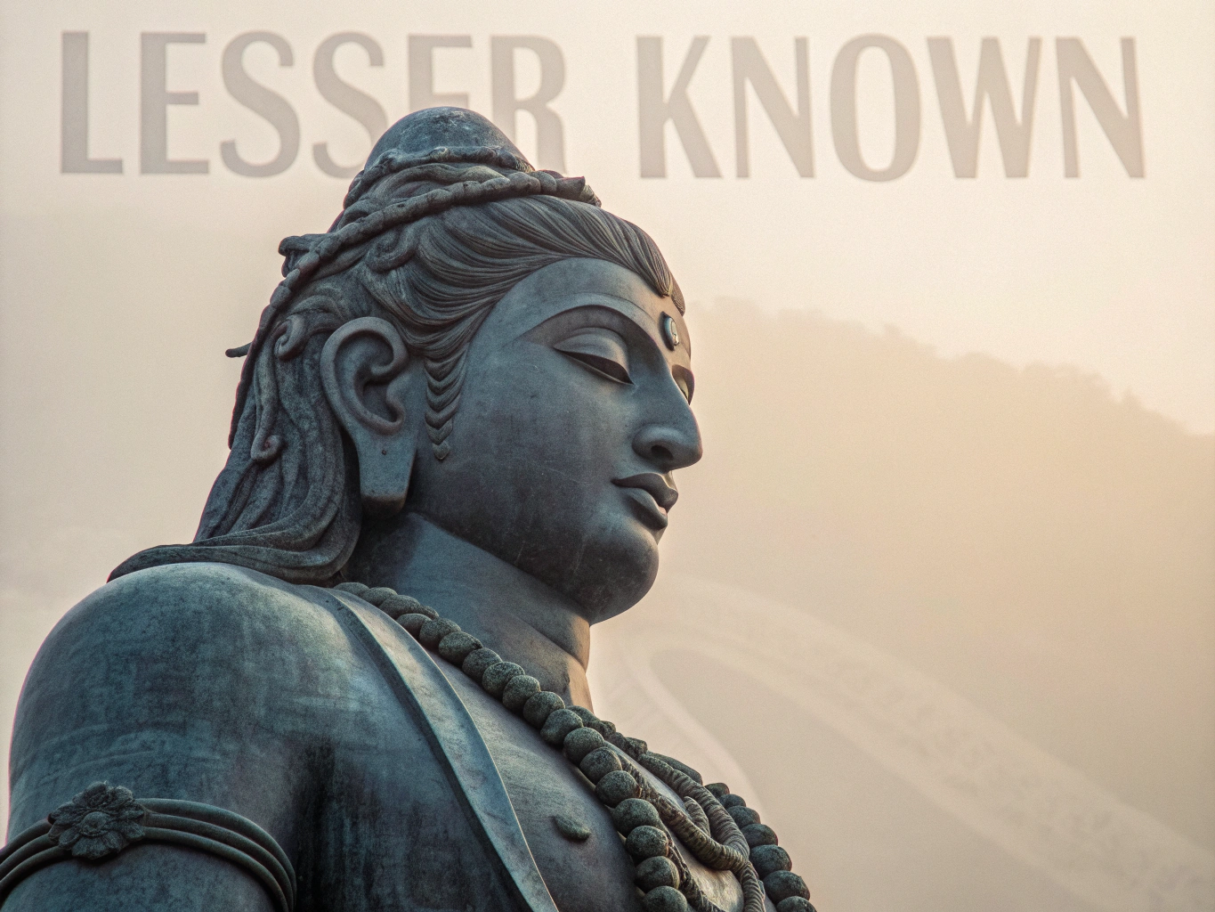 God with the words lesser known written in the background