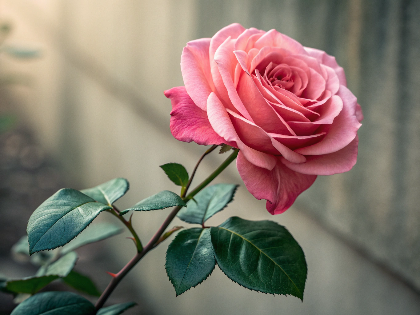 A single beautiful rose whose petals are in the top quarter of the tile for a social media post
