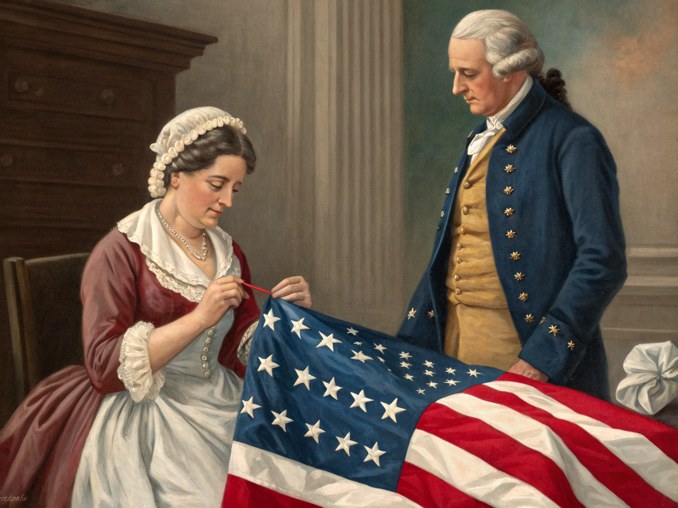 Betsy Ross and Reverend Francis Bellamy