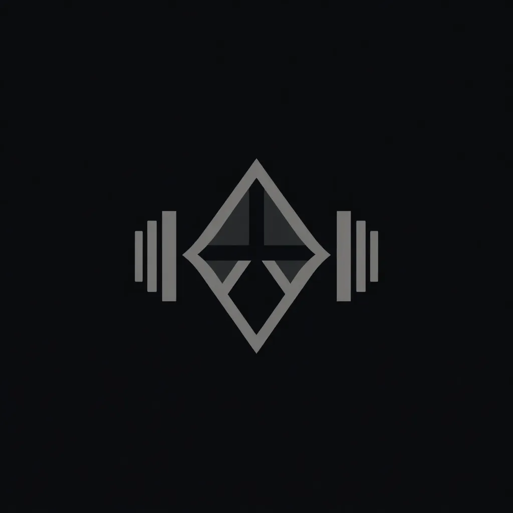 Sleek geometric logo for a fitness brand