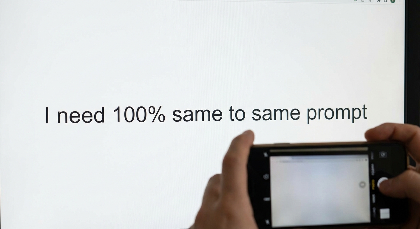 I need 100% same to same prompt
