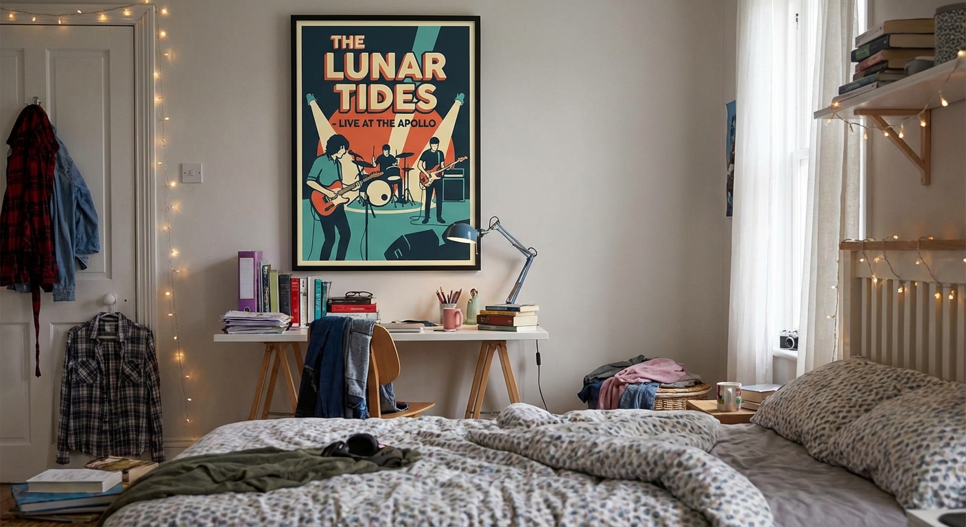poster (referenc image) in teenager room