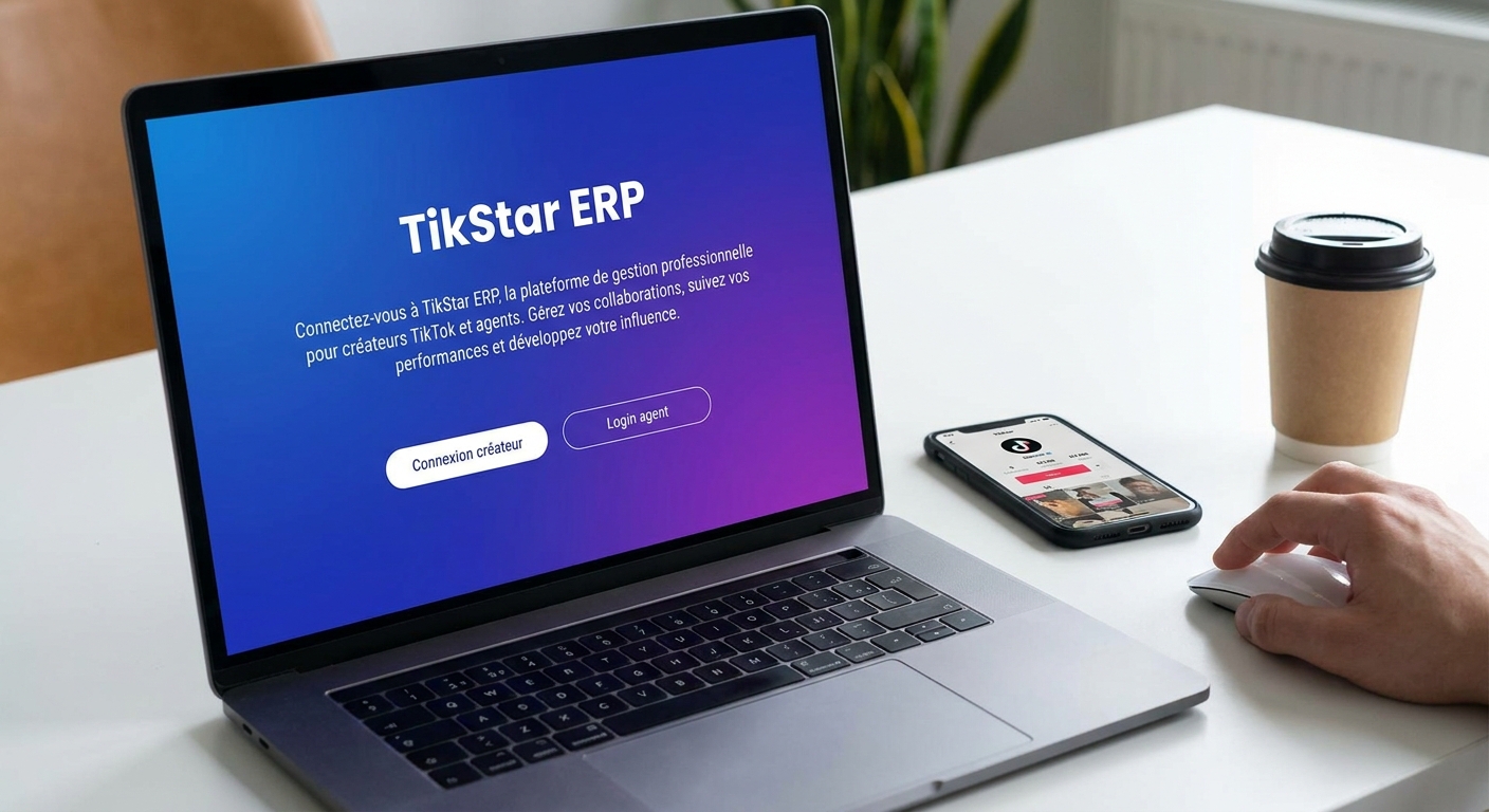 Connectez-vous à TikStar ERP, la plateforme de gestion professionnelle pour créateurs TikTok et agents. Gérez vos collaborations, suivez vos performances et développez votre influence.
TikStar, ERP TikTok, connexion créateur, login agent, gestion influenceurs, tableau de bord TikTok, agence TikTok, créateurs de contenu, marketing d'influence