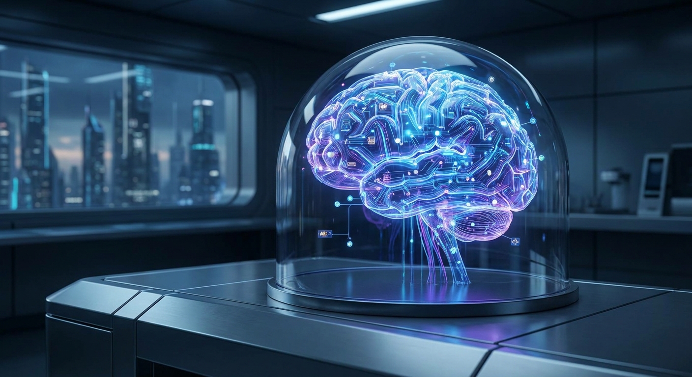  can you create a futiristic brain

