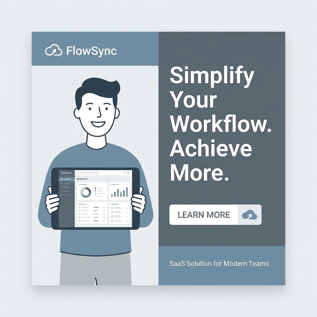 Instagram ad for SaaS product with clean design