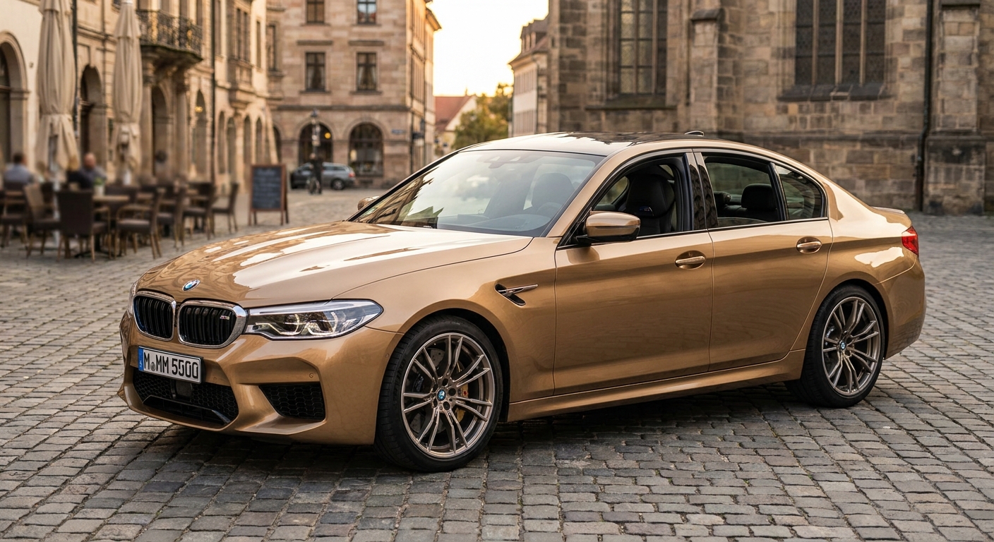 create a bmw car image with a brown colour 
