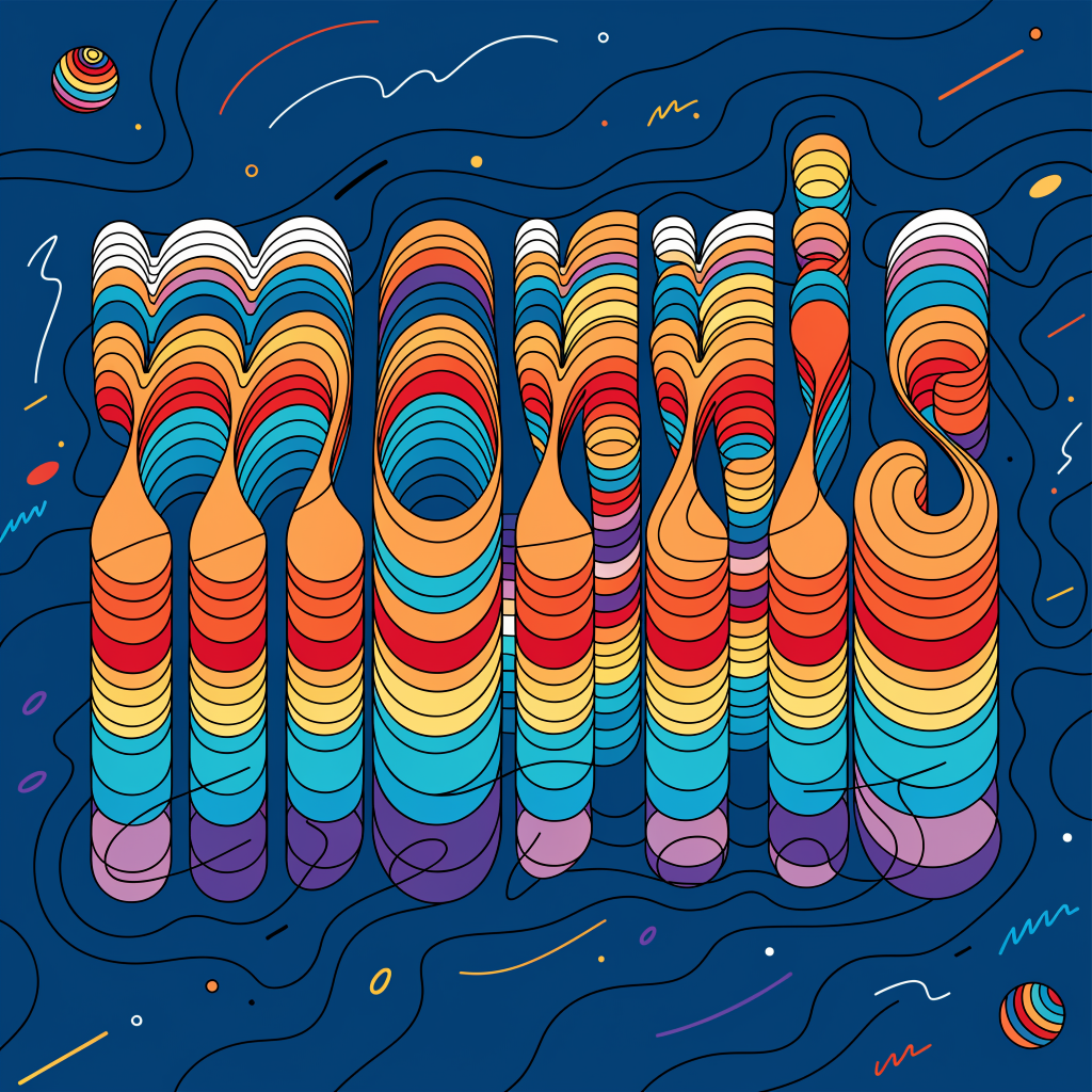 幫我產生一個morris字眼,且有藝術抽象感的logo。