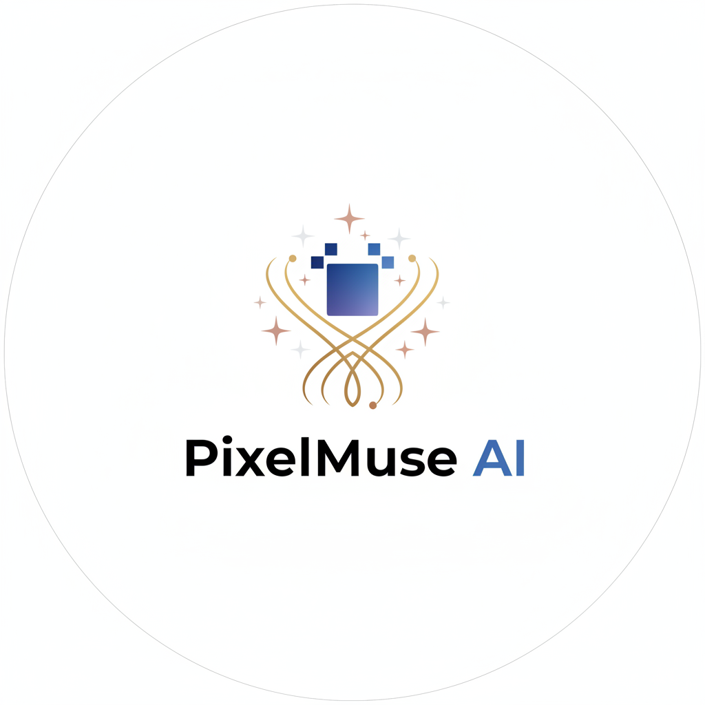 Create a premium modern logo for a creative AI design brand called "PixelMuse AI".
Create a unique abstract symbol combining a digital pixel, subtle AI neural connections,
and a creative sparkle. Minimal, elegant, futuristic and feminine without being childish.
Clean geometric typography, highly recognizable icon, professional vector logo,
white background, balanced composition, suitable for Instagram, TikTok and a website.
No mockup, no watermark.Create a premium modern logo for a creative AI design brand called "PixelMuse AI".
Create a unique abstract symbol combining a digital pixel, subtle AI neural connections,
and a creative sparkle. Minimal, elegant, futuristic and feminine without being childish.
Clean geometric typography, highly recognizable icon, professional vector logo,
white background, balanced composition, suitable for Instagram, TikTok and a website.
No mockup, no watermark.
Create a premium modern logo for a creative AI design brand called "PixelMuse AI".
Create a unique abstract symbol combining a digital pixel, subtle AI neural connections,
and a creative sparkle. Minimal, elegant, futuristic and feminine without being childish.
Clean geometric typography, highly recognizable icon, professional vector logo,
white background, balanced composition, suitable for Instagram, TikTok and a website.
No mockup, no watermark.